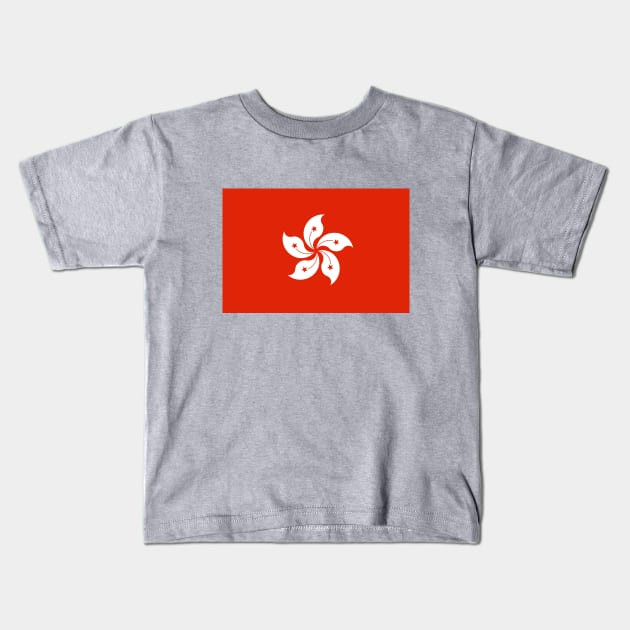 Flag of Hong Kong Kids T-Shirt by brigadeiro